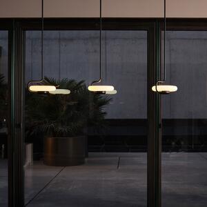 Kdln TRATTO LED viseća svjetiljka, crna, Ø 27 cm, metal/staklo, prigušiva, Crno, Dnevni boravak/blagovaonica, Staklo