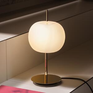 Kdln KUSHI LED stolna lampa, mesing, visina 32 cm, CCT dimer, prigušiva, Zlato / mjed, Dnevni boravak/blagovaonica, Staklo