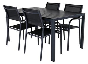Stol i stolice set Dallas 4649Tekstil, Metal
