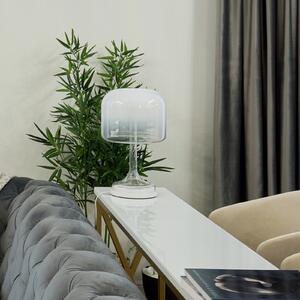 Maytoni LED stolna lampa Spirito, bijela, staklo, visina 42 cm, Bijela, Dnevni boravak/blagovaonica, Staklo