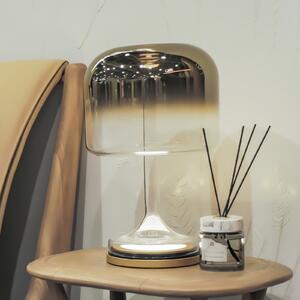 Maytoni LED stolna lampa Spirito, zlatna, staklo, visina 42 cm, Zlato / mjed, Dnevni boravak/blagovaonica, Staklo