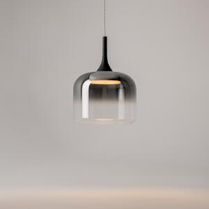 Maytoni LED viseća svjetiljka Spirito, dimno siva, staklo, Ø 26 cm, Sivo, Dnevni boravak/blagovaonica, Staklo