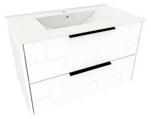 Kupaonski ormarić s umivaonikom Celeste (Š x D x V: 80 cm x 45 cm x 51 mm, Bijela)