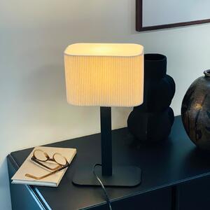 Dyberg Larsen Calix stolna lampa, prirodno bijela, visina 39 cm, Bijela, Dnevni boravak/blagovaonica, Tkanina / tekstil