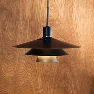 Dyberg Larsen Kay viseća lampa, Ø 40 cm, crna, metal, prigušiva, Crno, Dnevni boravak/blagovaonica, Metal