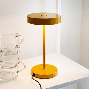Dyberg Larsen LED stolna lampa Starlight, žuta, visina 26 cm, prigušiva, Žuta, Dnevni boravak/blagovaonica, Metal