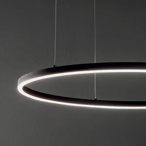 IDEAL LUX Ideal Lux LED viseća svjetiljka Oracle Slim Ø 50 cm crna 3000 K, Crno, Dnevni boravak/blagovaonica, Metal