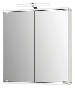 Camargue Kupaonski ormarić s LED ogledalom Kyla (Š x V: 60 x 69,4 cm, Drvo, Bijela)