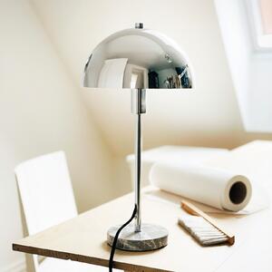 Dyberg Larsen Stolna lampa Stockholm, visina 41 cm, metal/mramor, Metalik, Dnevni boravak/blagovaonica, Mramor