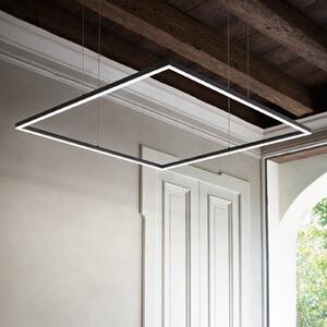 IDEAL LUX Ideal Lux LED viseća svjetiljka Oracle Slim 90 x cm crna 3000 K, Crno, Dnevni boravak/blagovaonica, Aluminij