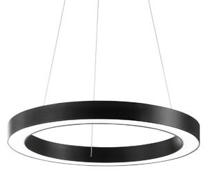 IDEAL LUX Ideal Lux LED viseća svjetiljka Oracle, Ø 60 cm, crna, 3000 K, Crno, Dnevni boravak/blagovaonica, Aluminij