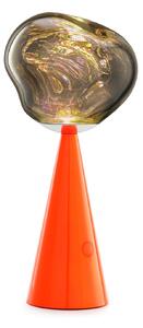 Tom Dixon LED stolna lampa na baterije Melt fluoro/crvena, visina 29 cm, IP44, prigušiva, Crvena, Dnevni boravak/blagovaonica, Plastika