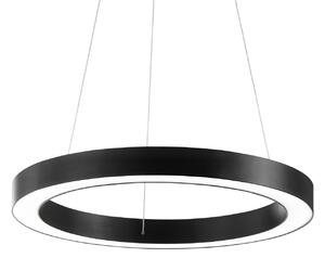 IDEAL LUX Ideal Lux LED viseća svjetiljka Oracle, Ø 70 cm, crna, 3000 K, Crno, Dnevni boravak/blagovaonica, Aluminij