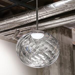 Tom Dixon LED viseća svjetiljka Whirl, srebrna, plastična 30 cm, dim., prigušiva, Metalik, Dnevni boravak/blagovaonica, Plastika