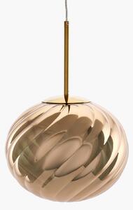 Tom Dixon LED viseća svjetiljka Whirl, zlatna, 30 cm, plastika, dim, prigušiva, Zlato / mjed, Dnevni boravak/blagovaonica, Plastika