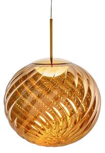 Tom Dixon LED viseća svjetiljka Whirl, zlatna, 45 cm, plastika, dim, prigušiva, Zlato / mjed, Dnevni boravak/blagovaonica, Plastika