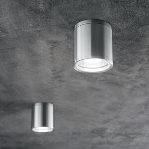 IDEAL LUX Ideal Lux stropna svjetiljka Gun, aluminijsko siva, IP44, GU10, prigušiva, Metalik, kupaonica, Aluminij