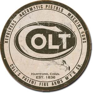 Metalni znak COLT - round logo, (30 x 30 cm)