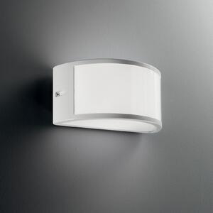 IDEAL LUX Ideal Lux vanjska zidna svjetiljka Rex 1, bijela, aluminij, IP44, E27, prigušiva, Bijela, Aluminij, Zidna utičnica iznad/dolje