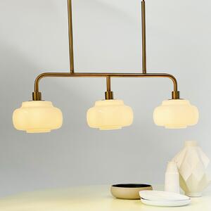 Dyberg Larsen Viseća lampa Ossett, brončana boja, duljina 80 cm, prigušiva, Bronca / stari mesing, Dnevni boravak/blagovaonica, Metal