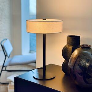 Dyberg Larsen stolna lampa Calix, crna/prirodna, 40 cm, Crno, Dnevni boravak/blagovaonica, Metal