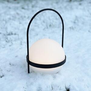 Dyberg Larsen LED solarna svjetiljka Ljeto, bijela/crna, visina 26 cm, prigušiva, Crno, Metal