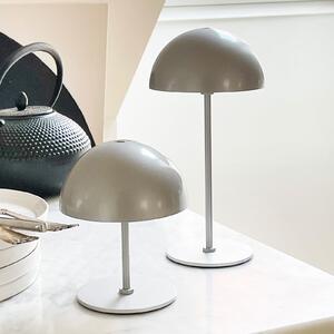Dyberg Larsen LED punjiva stolna lampa Along, srebrna, set od 2 komada, prigušiva, Metalik, Dnevni boravak/blagovaonica, Metal