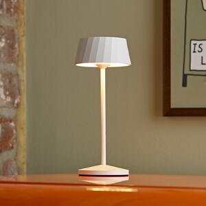 Sigor LED stolna lampa na baterije Facetta, set od 3, bijela, 22 cm, IP44, prigušiva, Bijela, Dnevni boravak/blagovaonica, Aluminij