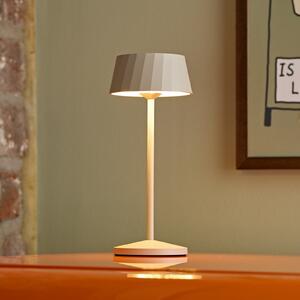 Sigor LED stolna lampa na baterije Facetta, set od 3, bež, 22 cm, IP44, prigušiva, Bež, Dnevni boravak/blagovaonica, Aluminij