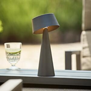 Sigor LED stolna lampa na baterije Solino, grafit, solarna/USB, 26 cm IP44, prigušiva, Crno, Dnevni boravak/blagovaonica, Aluminij