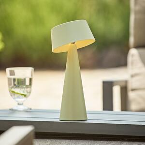 Sigor LED stolna lampa na baterije Solino, zelena, solarna/USB, 26 cm, IP44, prigušiva, Zelena, Dnevni boravak/blagovaonica, Aluminij