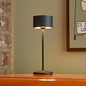 Sigor LED stolna lampa na baterije Veluna, crna, visina 25 cm IP44 zatamnjena CCT, prigušiva, Crno, Dnevni boravak/blagovaonica, Aluminij