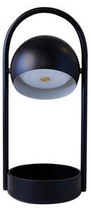 FRANDSEN LED punjiva stolna lampa Ball Portable, crna, čelik, prigušiva, Crno, Dnevni boravak/blagovaonica, Metal