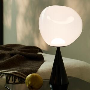 Tom Dixon LED stolna lampa Melt Cone Fat, opalna/crna, 47 cm, prigušiva, Crno, Dnevni boravak/blagovaonica, Metal