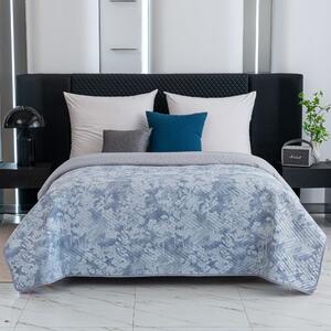 Prekrivač za krevet FLOWERS plavi / sivi Dimenzije: 200 x 220 cm