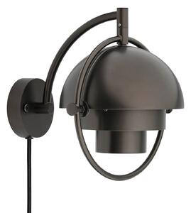 GUBI Multi-Lite zidna svjetiljka, crna i mesingane boje, metalna, prigušiva, Crno, Dnevni boravak/blagovaonica, Mjed