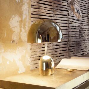 Tom Dixon LED stolna lampa Bell, zlatna, 43 cm, prigušljiva, prigušiva, Zlato / mjed, Dnevni boravak/blagovaonica, Metal