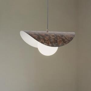 Opviq Vatoz viseća svjetiljka, 1 žarulja, crna, Ø 40 cm, metal/staklo, prigušiva, Crno, Dnevni boravak/blagovaonica, Metal