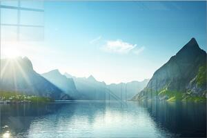 Staklena slika 100x70 cm Fjord - Wallity