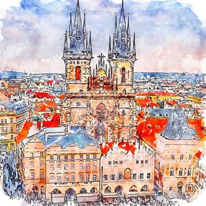Slika 90x90 cm Prague – Fedkolor