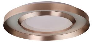 Brilliant LED stropna svjetiljka Onix, Ø 60 cm, ružičasto zlato, metal, prigušiva, Zlato / mjed, Dnevni boravak/blagovaonica, Aluminij