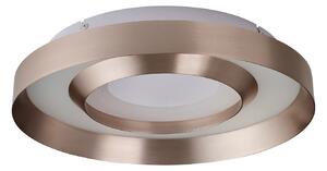 Brilliant LED stropna svjetiljka Onix, Ø 40 cm, ružičasto zlato, metal, prigušiva, Zlato / mjed, Dnevni boravak/blagovaonica, Aluminij