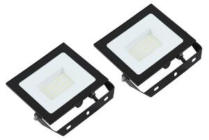 PRIOS Prios LED vanjski reflektor Maikel, 50 W, metalni, set od 2 komada, Crno, Aluminij