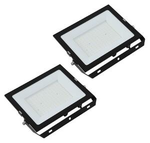 PRIOS Prios LED vanjski reflektor Maikel, 150 W, metalni, set od 2 komada, Crno, Aluminij