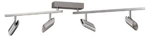 Brilliant LED stropni reflektor Risell, duljina 104 cm, boja aluminija, prigušiva, Metalik, Dnevni boravak/blagovaonica, Aluminij