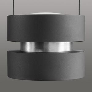 Brilliant LED viseća lampa Glow-Sphere, duljina 112 cm, crna, metalna, prigušiva, Crno, Dnevni boravak/blagovaonica, Aluminij