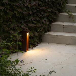 FARO BARCELONA Cerler LED postolje, smeđe, 35 cm, metalno, IP65, CCT, Smeđa / hrđa, Aluminij