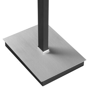 Brilliant LED podna lampa Pulse, crna, visina 150 cm, metalna, svjetlo za čitanje, prigušiva, Crno, Dnevni boravak/blagovaonica, Metal