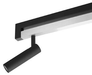 Brilliant LED stropni reflektor Pulse, crni, 100 cm, metalni, prigušiva, Crno, Dnevni boravak/blagovaonica, Metal