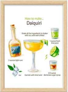 Plakat u okviru 40x55 cm Daiquiri - Wallity